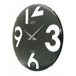 AER155 ronde klok zwart 